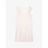 The White Company S Blush Lace-trim Stretch-jersey Nightdress Xs In Pink