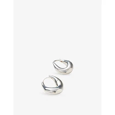 The White Company S  Chunky Silver-plated Metal Hoop Earrings