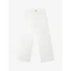 The White Company S Ecru Cadogan Wide-leg Mid-rise Stretch-denim Jeans