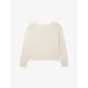 The White Company S Slash-neck Textured-knit Cotton And Linen Jumper Eggshlcot In Neutral
