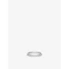 The White Company S Eternity Platinum-plated Brass And Cubic Zirconia Ring In Platinum