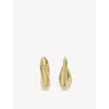 The White Company S Chunky Mini Brass Hoop Earrings Gold In Gold