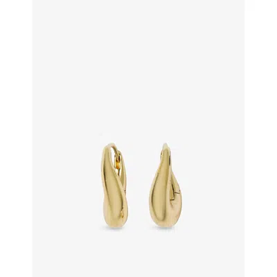 The White Company S Chunky Mini Brass Hoop Earrings Gold