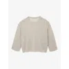 The White Company S Graphite Wide-sleeved Relaxed-fit Cashmere Jumper In Gray
