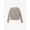 The White Company S Hazelwood Round-neck Cable-knit Linen Cardigan Xl