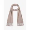 The White Company S  Fringed-edge Wool-blend Scarf