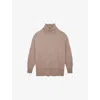 The White Company S Hotchocola Roll-neck Relaxed-fit Cashmere Jumper In Pink