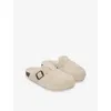 The White Company S Ivory Corkbed Borg Mule Slippers In Neutral
