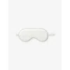 The White Company S  Piped Silk Eye Mask In White