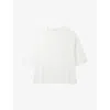 The White Company S Ivory Ribbed Oversized-fit Stretch Modal And Cotton-blend T-shirt