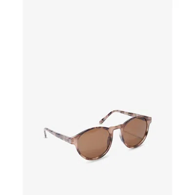 The White Company S Tortshell Marvin Round-frame Acetate Sunglasses In Brown