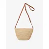 The White Company S Natural Leather-trimmed Raffia Cross Body Bag