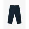 The White Company S Slim-leg Mid-rise Stretch-cotton Capri Trousers Navy In Blue