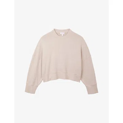 The White Company S Oatmeal Ultimate Relaxed-fit Cotton-jersey Sweatshirt In Neutral