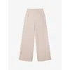 The White Company S Oatmeal Ultimate Wide-leg Cotton-jersey Jogging Bottoms In Pink