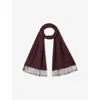 The White Company S  Fringe-embellished Modal And Wool Scarf In Brown