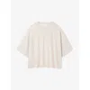 The White Company S Oyster Relaxed-fit Short-sleeve Linen-blend Knitted T-shirt