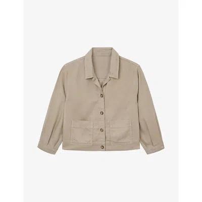 The White Company S Palewillow Relaxed-fit Cropped Woven Jacket