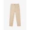 The White Company S Patch-pocket Tapered-leg Mid-rise Lyocell And Cotton Trousers Pearl In Pearl