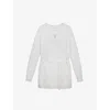 The White Company S Porcelain Belted Knitted Cardigan In White