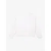 The White Company S Porcelain Crewneck Silk-trim Wool And Cashmere-blend Jumper In White