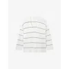 The White Company S Porcelain Striped Oversized-fit Cotton And Wool-blend Jumper