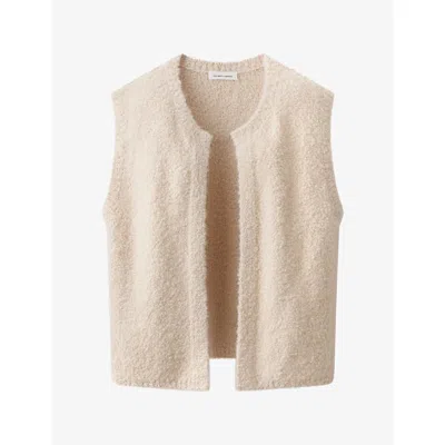 The White Company S Round-neck Bouclé Alpaca And Wool Gilet Birch Marl Xs In Neutral