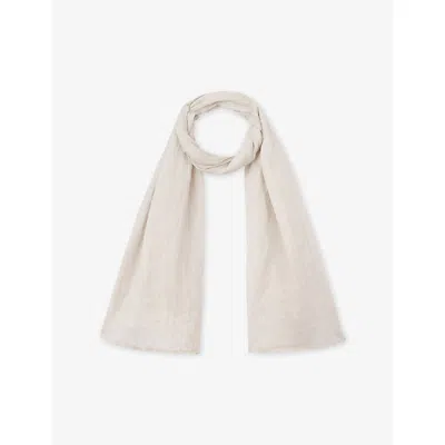 The White Company S  Gauze Linen Scarf In Neutral
