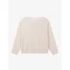 The White Company S Slash-neck Batwing-sleeve Cotton And Linen-blend Jumper Shell
