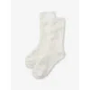 The White Company S Ivory Snuggle Fluffy Stretch-woven Socks In White