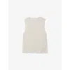 The White Company S Textured-stitch Slim-fit Cotton-blend Knitted Tank Top Soft White Xl
