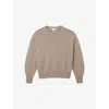 The White Company S Graphite Crewneck Relaxed-fit Cashmere Jumper In Neutral