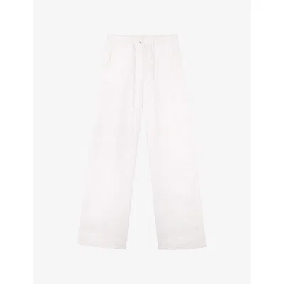The White Company S  Drawstring Wide-leg Linen Trousers
