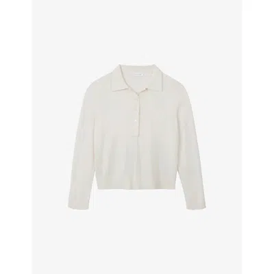 The White Company S  Polo-collar Relaxed-fit Wool-blend Jumper