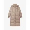 The White Company S Hazelwood Quilted Hooded Shell-down Puffer Coat In Brown