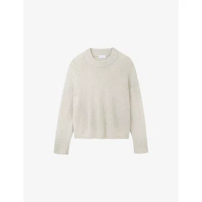 The White Company S  Relaxed-fit Round-neck Knitted Jumper In Neutral