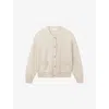 The White Company S Latte Stitch-trim Round-neck Cotton And Wool-blend Cardigan