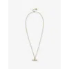 The White Company S T-bar Gold-plated Brass Necklace In Gold