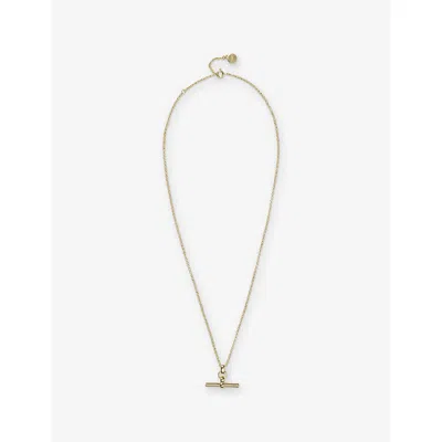 The White Company S T-bar Gold-plated Brass Necklace