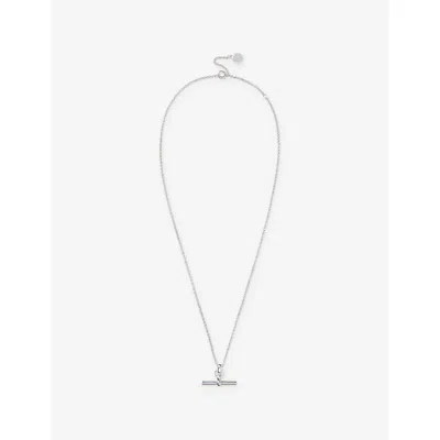 The White Company S T-bar Silver-plated Necklace
