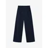 The White Company S Vintindigo Wide-leg High-rise Woven Trousers In Vintindigo