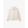 The White Company S Walnut Patch-pocket Brushed-texture Cotton-blend Jersey Shirt In Neutral