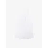 The White Company S Square-neck Short Linen Jumpsuit White In White