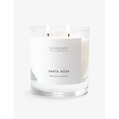 The White Company Santa Rosa Scented Mineral-wax Candle 280g In None/clear