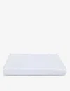 The White Company White Sateen Cotton Single Fitted Sheet In White