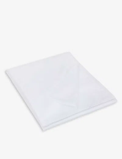 The White Company White Sateen Cotton Single Flat Sheet