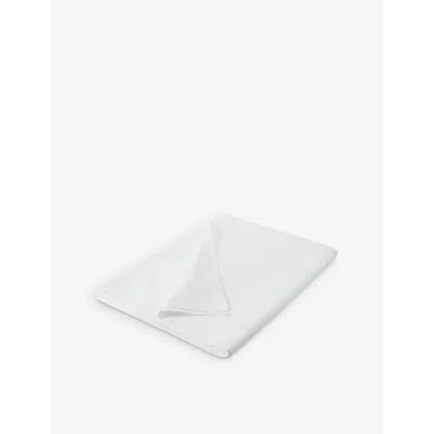 The White Company White Savoy Cotton King Size Flat Sheet King