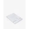 The White Company Savoy Cotton Flat Sheet In White/mink