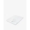 The White Company Savoy Cotton Flat Sheet Whtesilver In Whtesilver