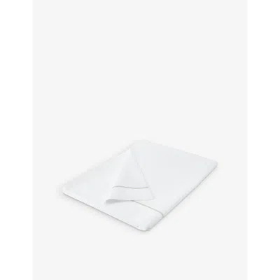 The White Company Savoy Cotton Flat Sheet Whtesilver
